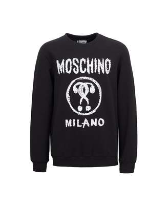 Moschino Milano Logo Sweat Colour: BLACK, Size: Age 12