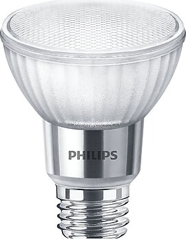 Philips LED PAR20 7W Light Bulb 3000K 2 Flood, Pack of 6 (471110)