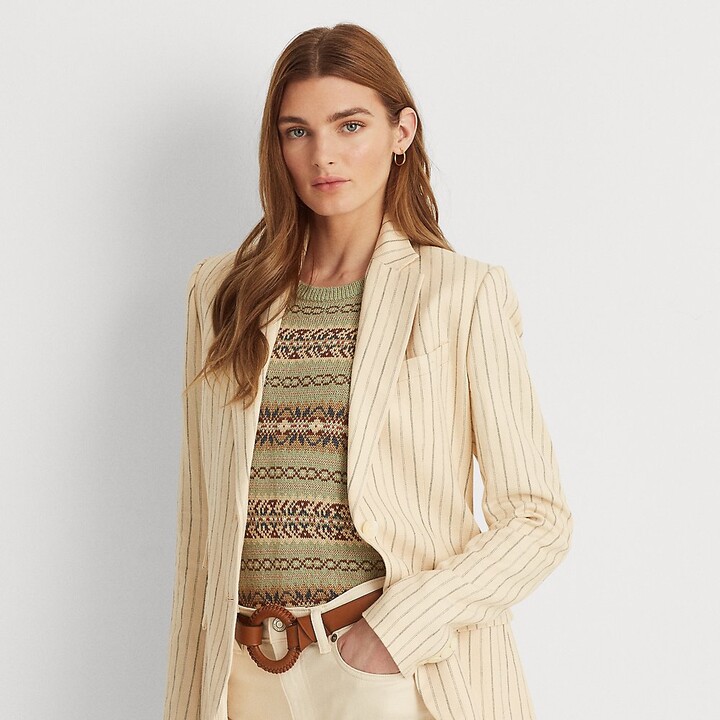 Striped Linen Blazer | Shop the world's largest collection of 