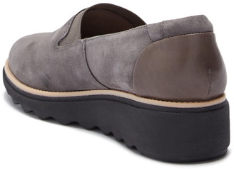 Clarks Sharon Dolly Suede Wedge Loafer