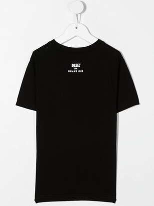 Diesel Kids TEEN x Brave Kid logo-print cotton T-shirt