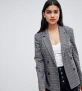 Thumbnail for your product : Bershka Check Lace Up Blazer