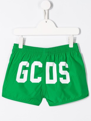 Gcds Kids Logo Print Swimshorts