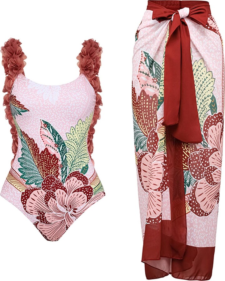 KOUZHAOA Neon Orange One Piece Swimsuit Tankini Push Up Cup A Bathing