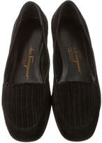 Thumbnail for your product : Ferragamo Pleated Round-Toe Loafers