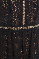 Thumbnail for your product : MICHAEL Michael Kors Eyelet-embellished Cotton-blend Lace Mini Dress