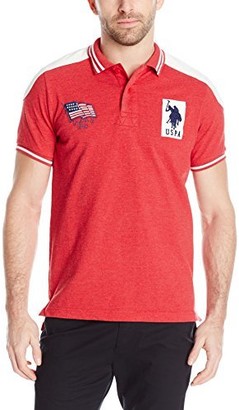U.S. Polo Assn. Men's Embellished Sporty Pique Polo Shirt