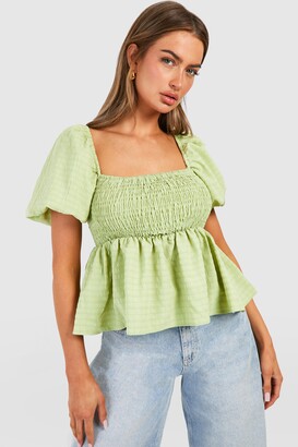 boohoo smock top