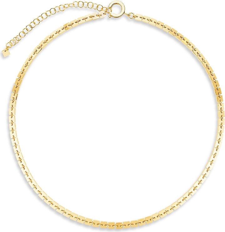 Cadar Cardar 18K Yellow Gold Foundation Chain Link Necklace, 15-18