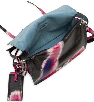 Prada Tie-Dye Front Flap Leather Shoulder Bag