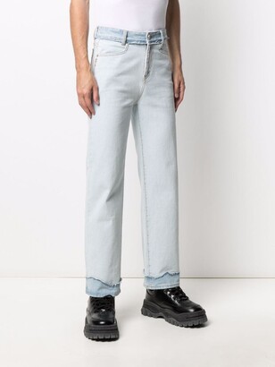 Ader Error Wide-Leg Panelled Jeans