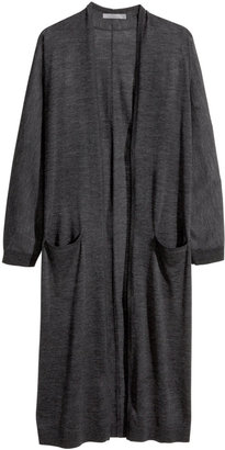 H&M Merino Wool Cardigan - Dark gray - Ladies