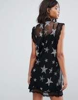 Thumbnail for your product : Sister Jane Mesh Dress With Sequin And Beaded Star Patches