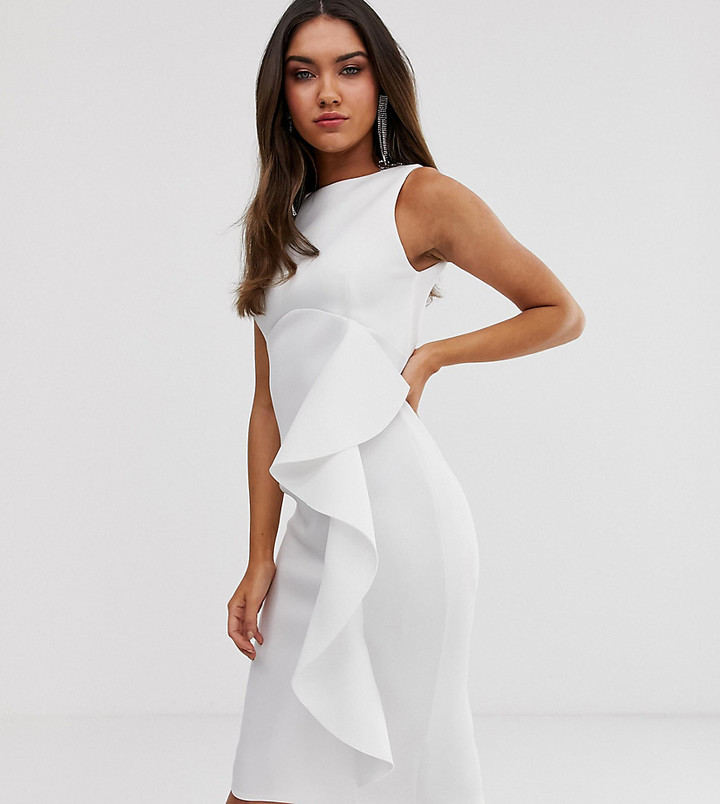 ivory bodycon midi dress