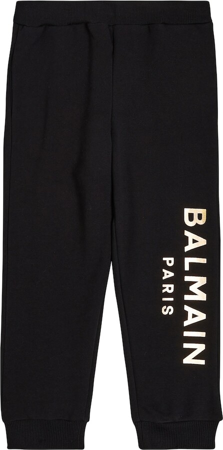 Balmain Kids Logo cotton sweatpants