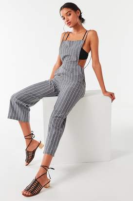 Urban Outfitters Striped Chambray Jumpsuit