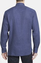 Thumbnail for your product : Toscano 'Blue Mini Floral' Regular Fit Mini Floral Print Linen Sport Shirt