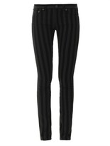 Thumbnail for your product : Saint Laurent Striped mid-rise skinny jeans