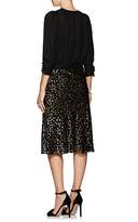 Thumbnail for your product : Barneys New York Women's Metallic Silk-Blend Midi-Skirt