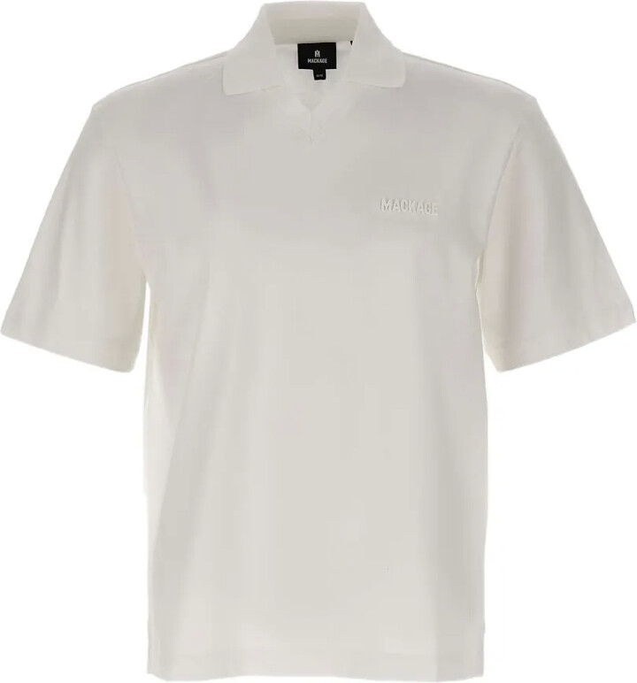 Mackage V-neck logo-plaque T-shirt