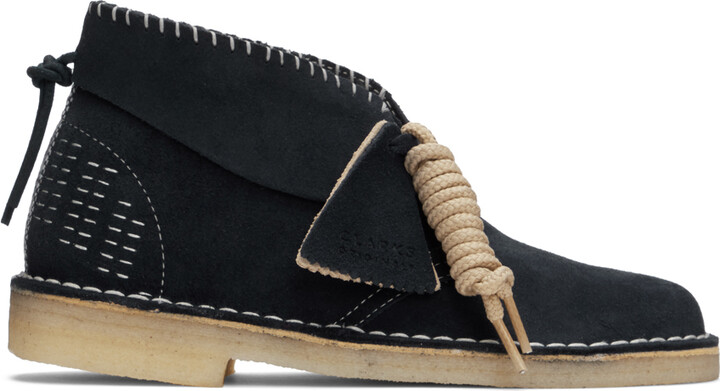 clarks desert boots navy