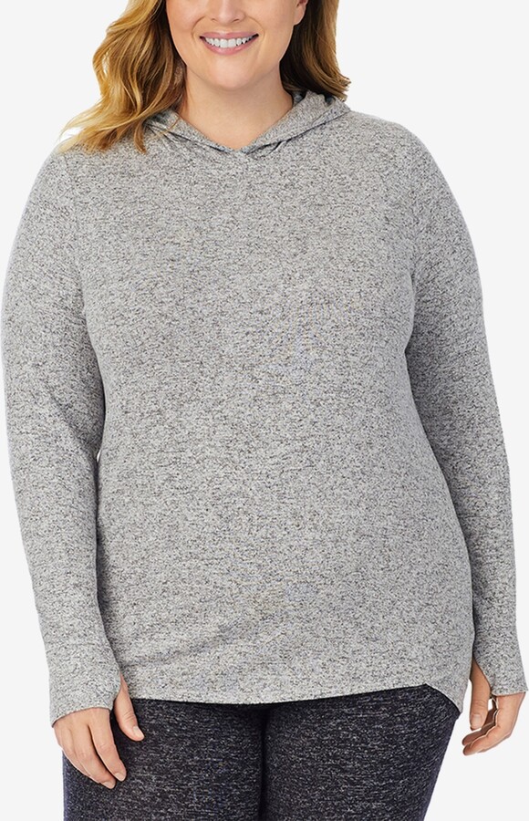 Cuddl Duds Plus Size Softwear with Stretch Long Sleeve V-neck Top -  ShopStyle