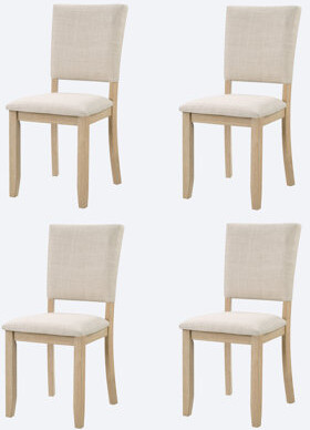 Ebern Designs Modern Dining Chairs, Upholstered Wood Set For Kitchen & Home Use
