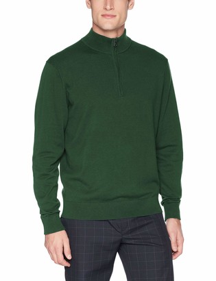 Cutter & Buck Men's Cotton-Rich Classic Lakemont Anti-Pilling Half-Zip Sweater