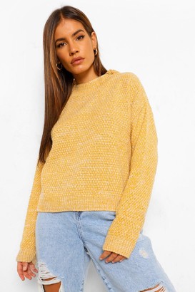 boohoo Petite Waffle Knit Marl Knitted Sweater