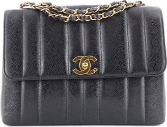 Chanel new woman vertical Leboy chain flap bag navy blue original leather  version