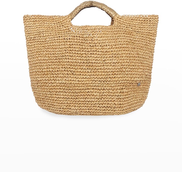 Oat Small Classic Market Tote with Braided Handles - Straw Tote Bags | Likha