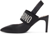 Thumbnail for your product : Moschino Black Crystal Logo Heels