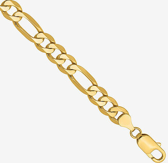 Fine Jewelry 14K Gold 8 Inch Solid Figaro Chain Bracelet