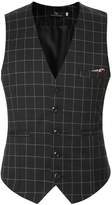 Thumbnail for your product : Express ED Men's Gentleman Top Plaid Design Casual Waistcoat Business Suit Vest Plus Size£ ̈,Size 4XL)