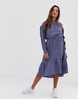 Thumbnail for your product : MBYM gingham high neck dress