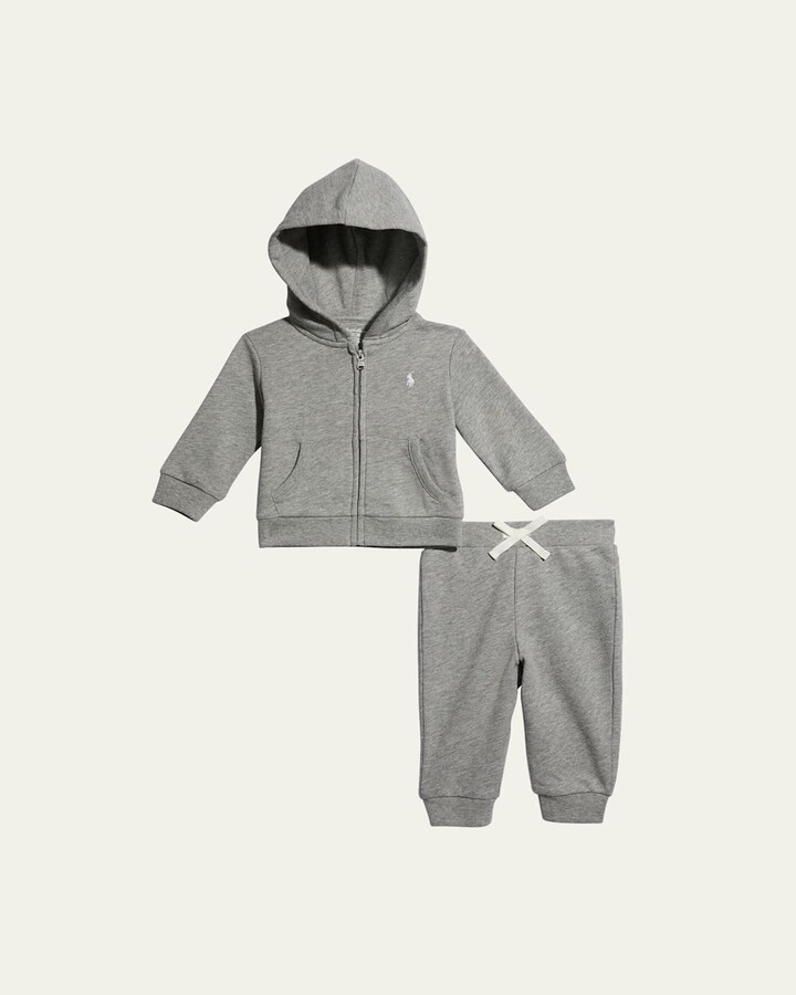 Ralph Lauren Kids Boy's Atlantic Terry 2-Piece Sweatsuit, Size 3M-24M