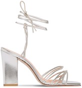 Thumbnail for your product : AEYDĒ 95mm Daisy Metallic Leather Sandals