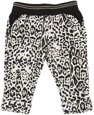 Roberto Cavalli Leopard Print Cotton Sweatpants