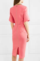 Thumbnail for your product : Roland Mouret Bancroft Wool-crepe Midi Dress - Peach