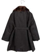 Thumbnail for your product : Helena Girls' Faux Fur-Trimmed Belted Coat