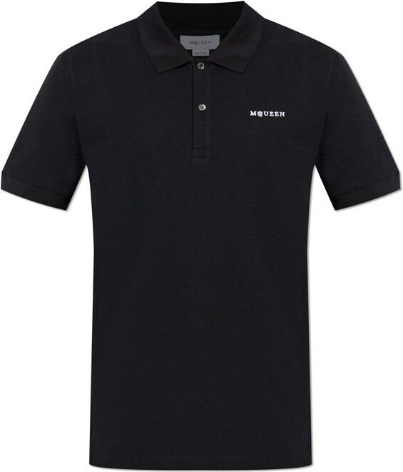 Alexander McQueen Logo Embroidered Short-Sleeved Polo Shirt