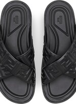Thumbnail for your product : Fendi Black leather slides