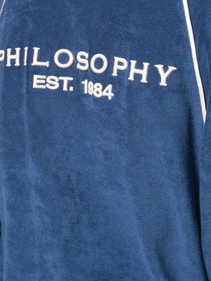 Philosophy di Lorenzo Serafini Embroidered Logo Zipped Sweater