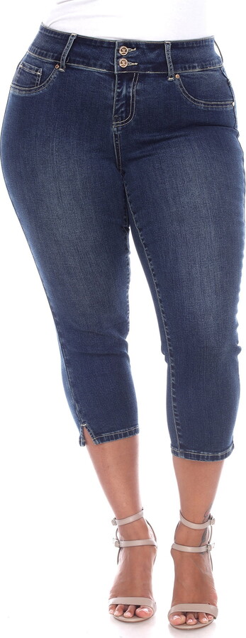 White Mark Fashion White Mark Women’s Plus Size Capri Jeans