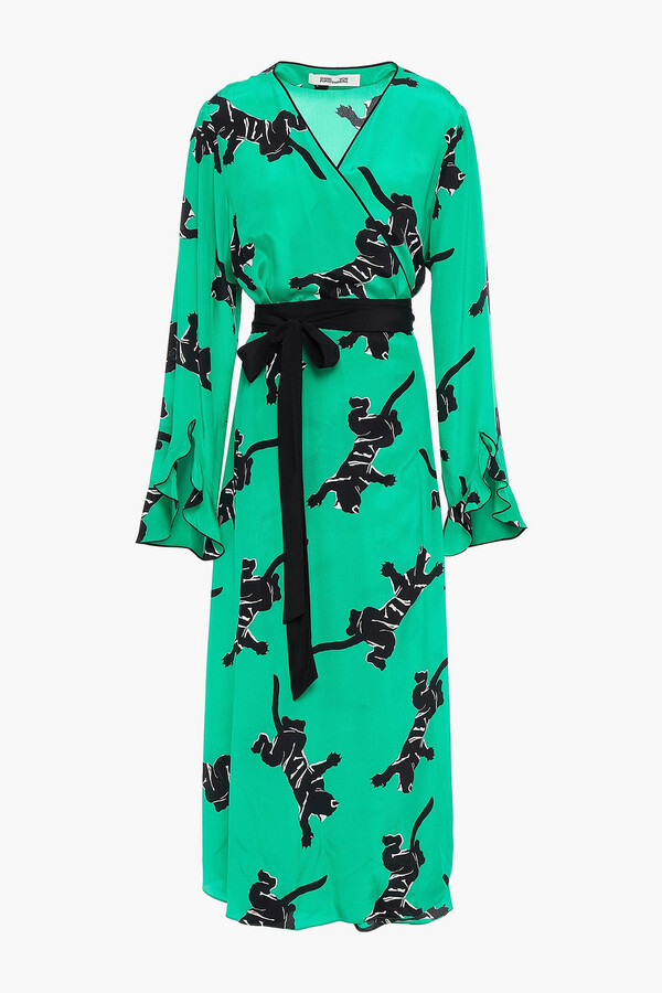 Diane von Furstenberg Green Silk Women's Dresses | Shop the 