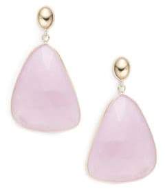 Saks Fifth Avenue Light Pink Quartz Kite Drop Earrings