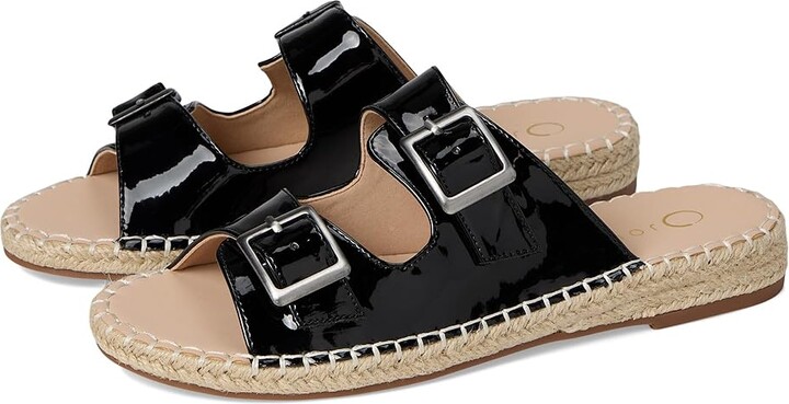 Journee Collection Tresah Women's Dress Sandals Patent/Black : 9.5 M, Faux Leather