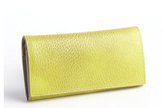 Thumbnail for your product : Balenciaga lime leather logo imprinted continental wallet