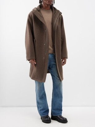 AURALEE Brushed Alpaca And Wool Hooded Coat - ShopStyle
