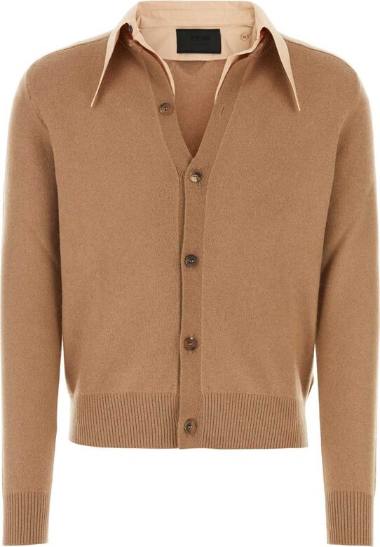 Prada Buttoned Layered Cardigan